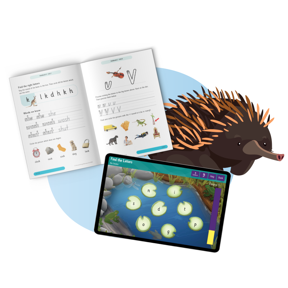 ACT tablet and workbook