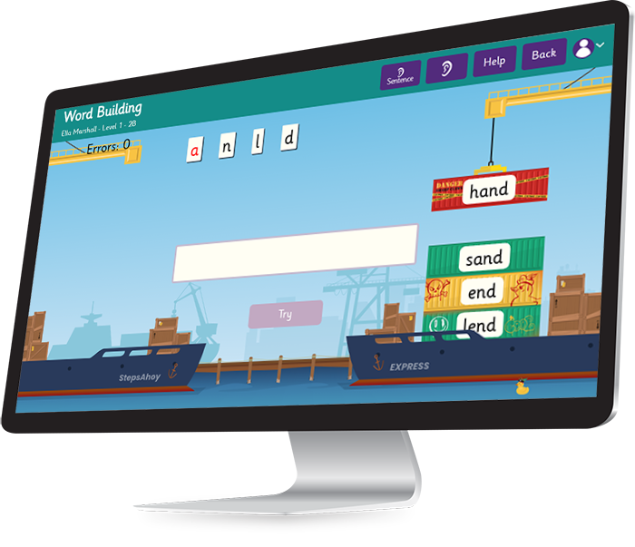 StepsWeb on a computer