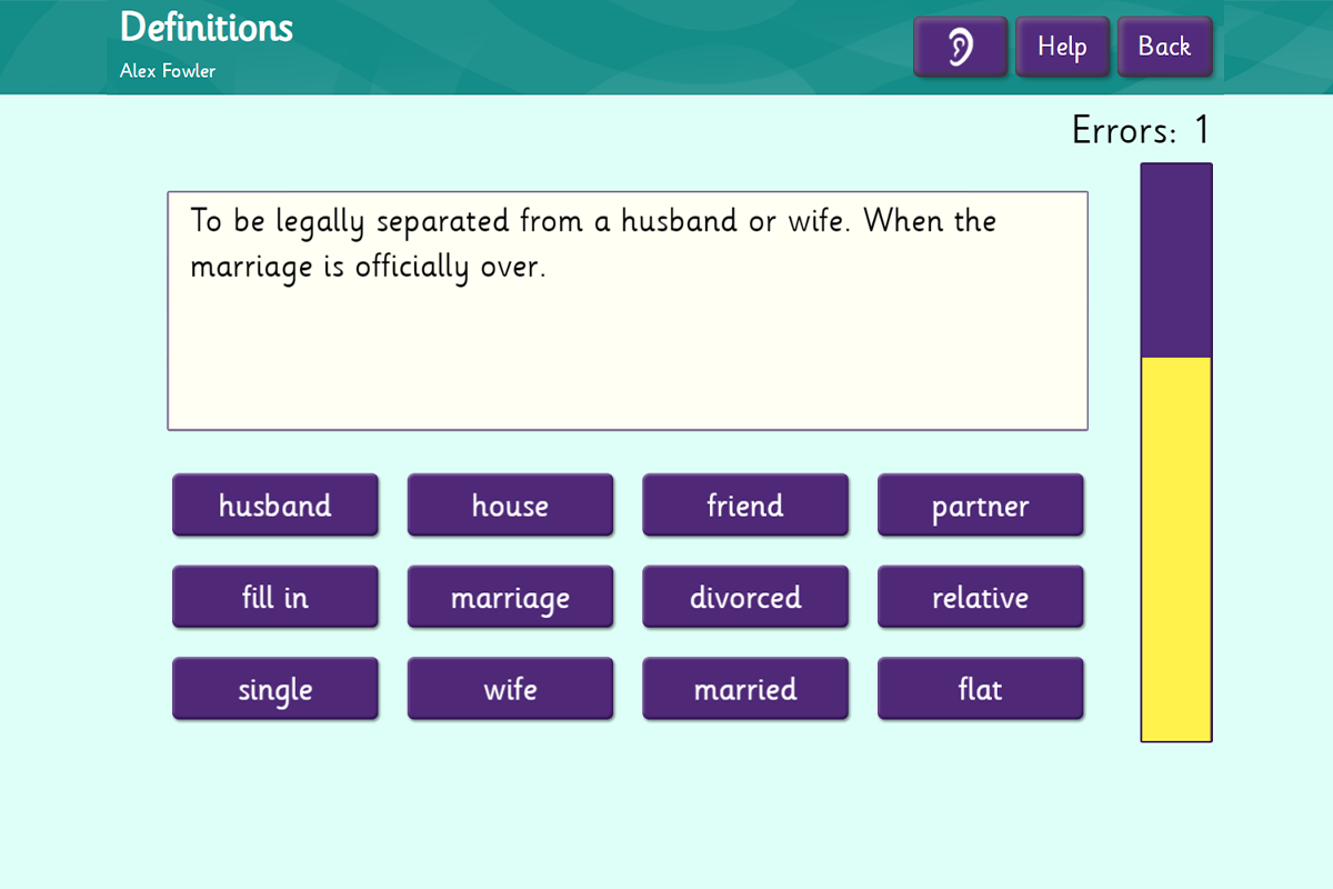 Definitions - Form filling vocab