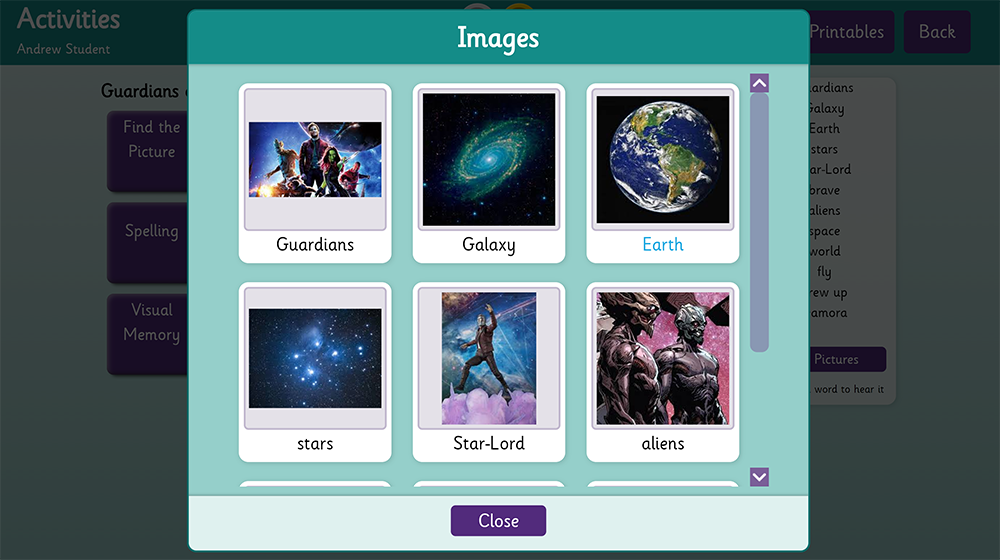 Guardians of the Galaxy - Images_vocab