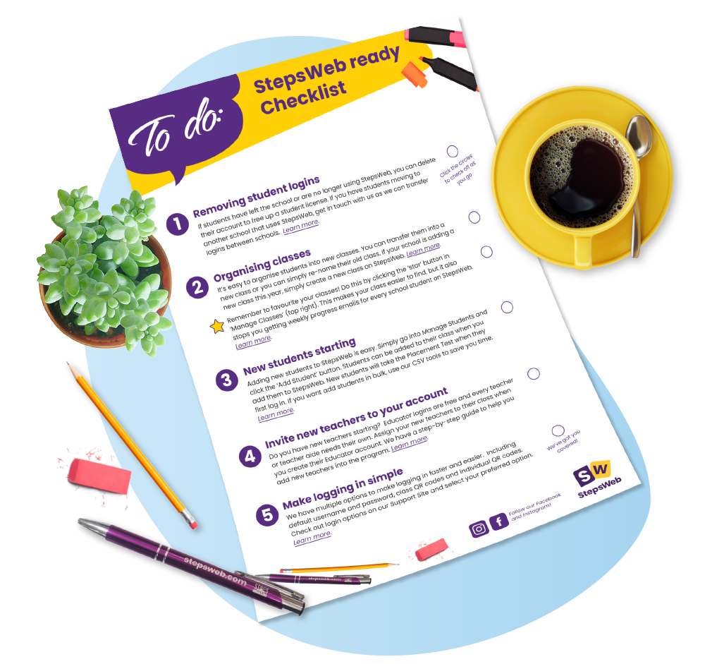 StepsWeb Ready Checklist mockup 2026