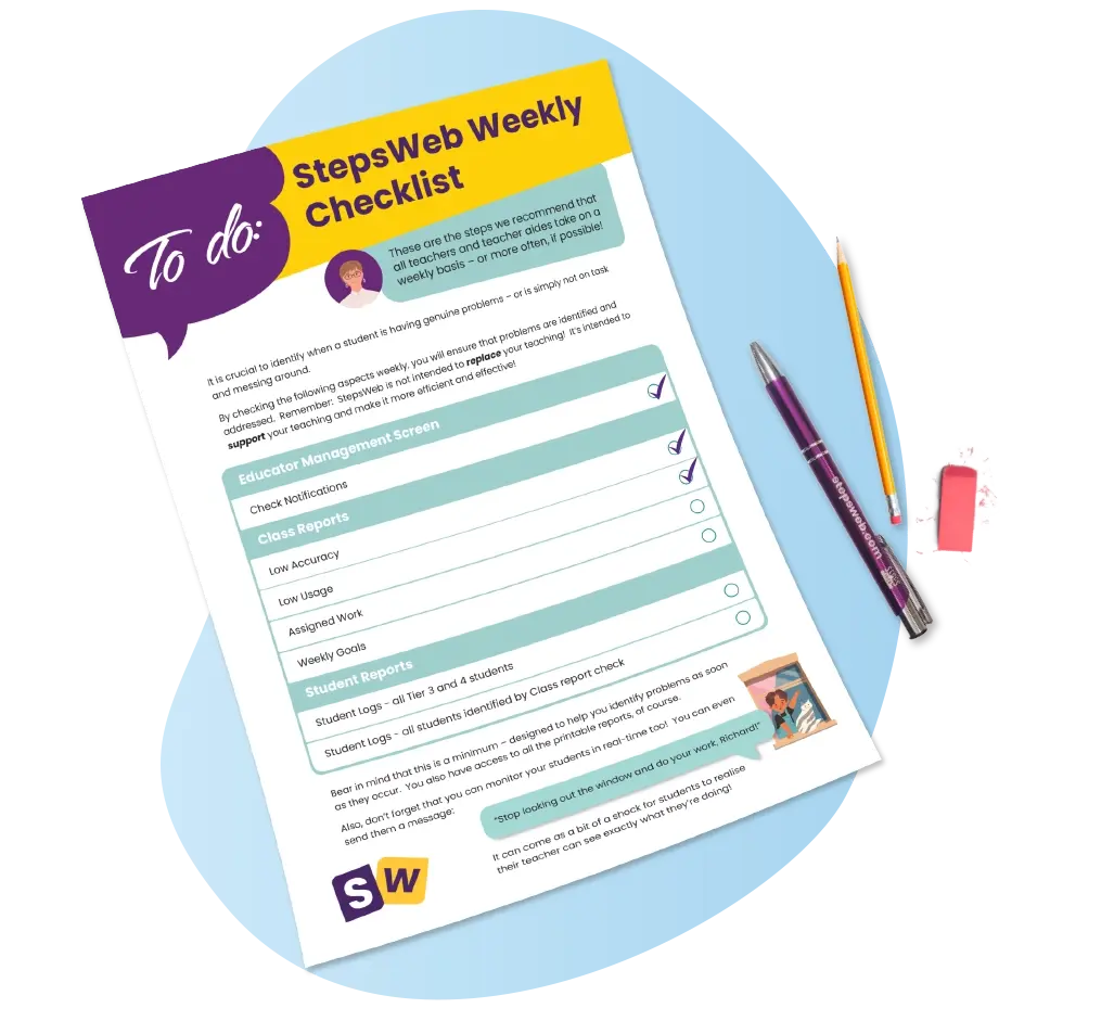 StepsWeb weekly checklistmockup 2026