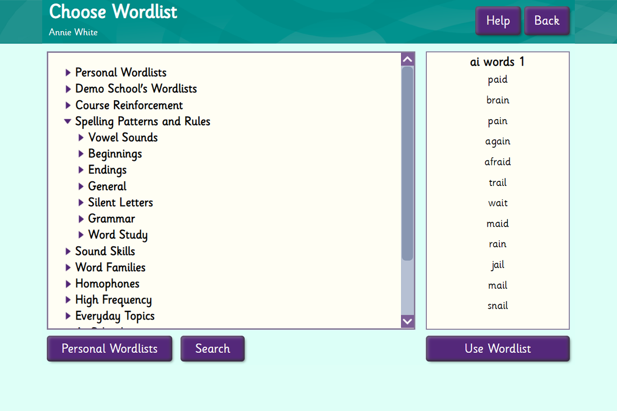 Wordlist Menu 1-1